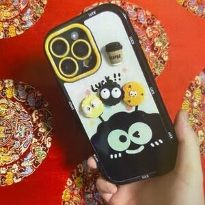 Cute Cartoon Phone Case - Black and Yellow